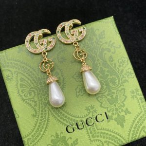 Golden Pearl Earring