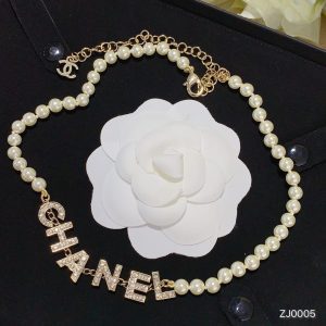 Classic Letter Pearl Necklace
