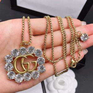 Crystal Diamond Chain Necklace