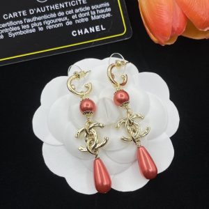 Red Pendant Letter Earrings