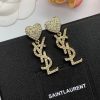 Gold Dot Diamond Letter Earrings
