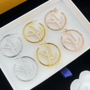 New Circle Letter Earrings