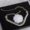 Women's pearl chain necklace