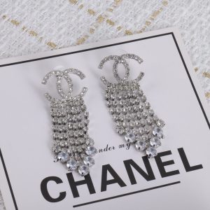 Diamond tassel earrings