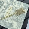 Golden letter pearl hair clip