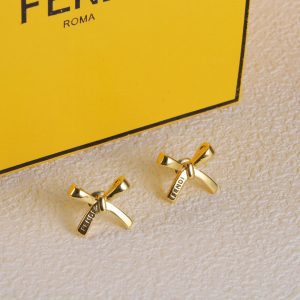 Golden bow earrings