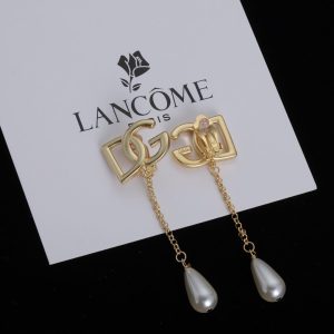 Gold Tassel Pearl Clip-On Earrings