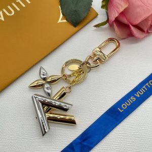 Gold letter keychain