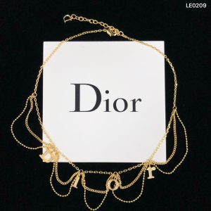 Gold Tassel Letter Necklace
