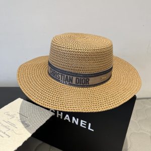 New flat top straw hat outdoor sun hat
