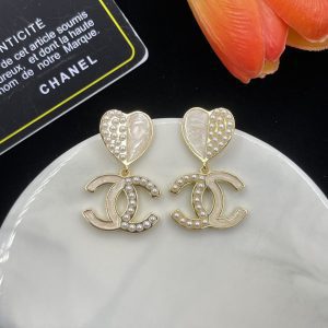 Gold vintage pendant earrings