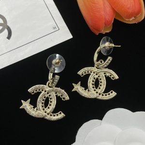 Gold vintage pendant earrings