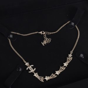 Bronze Alphabet Diamond Necklace