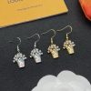Gold pendant diamond earrings