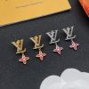 Gold pendant diamond earrings