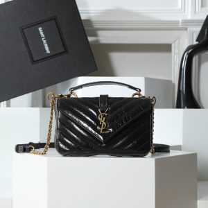 MINI Waxed leather chain small messenger bag