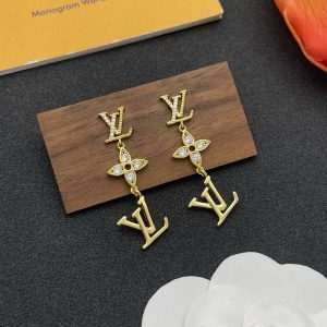 Gold vintage pendant earrings