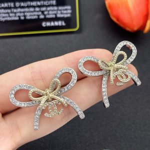 Gold Letter Pearl Pendant Clip-On Earrings