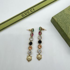 Tasseled Gemstone Stud Earrings