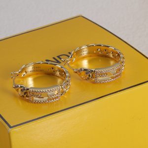 Gold vintage pendant earrings
