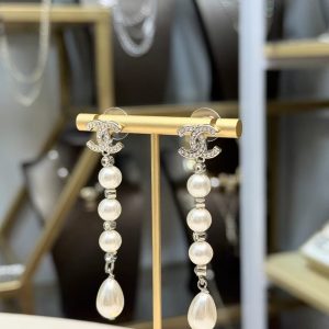 Tasseled Gemstone Stud Earrings