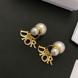 Pearl Letter Earrings