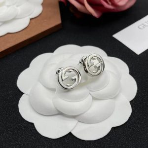Silver Letter Stud Earrings