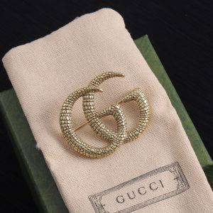 Snake Pattern Copper Brooch