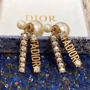 Masonry Alphabet Pearl Earrings