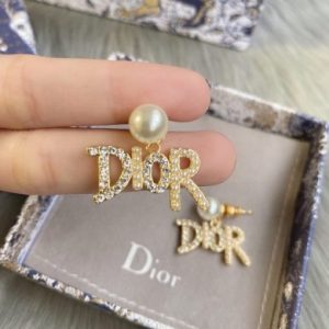 Alphabet Pearl Stud Earrings