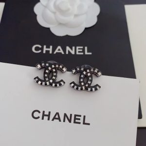 Black Diamond-encrusted Earrings