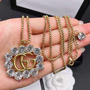Crystal Diamond Chain Necklace