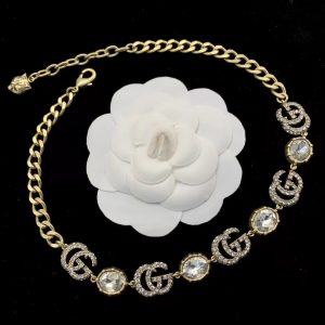 Diamond Chain Letter Necklace