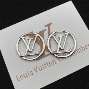 Classic Silver Letter Earrings