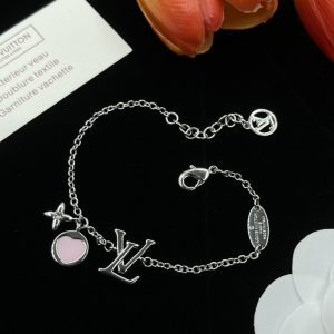 silver letter bracelet