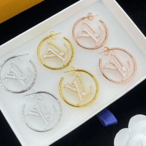 New Circle Letter Earrings