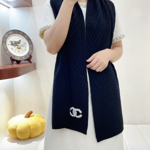 Premium black Knit Cashmere Scarf 32*170cm