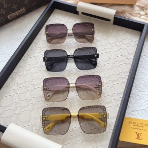 Fashionable women's half frame sunglasses
