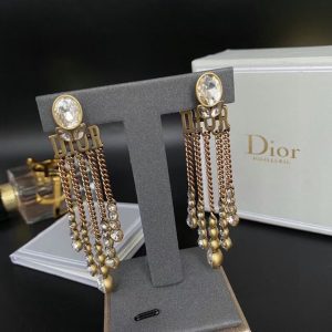 Diamond tassel earrings