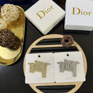 Letter diamond chain brooch