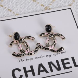 Golden Camellia Flower Earrings