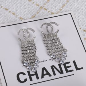 Diamond tassel earrings