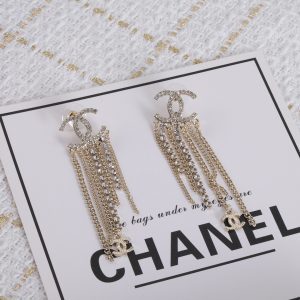 Diamond tassel earrings