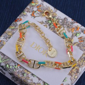 Gold Multicolor Letter Bracelet