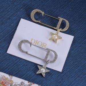 Full Diamond Letter Pendant Brooch