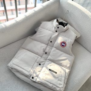 White Fashion High Quality 625FP Duck Down Vest