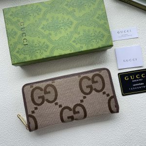 Camel and ebony Double G pattern canvas clutch 19cm×10.5cm×2cm
