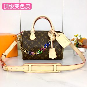 Top grade color changing leather pillow bag 25*19*15cm