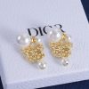 Gold Pearl Butterfly Pendant Earrings