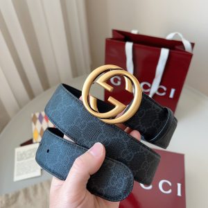 Summer hot black canvas printed belt 4.0cm